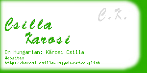 csilla karosi business card